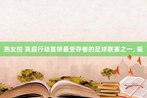 熟女控 英超行动寰球最受存眷的足球联赛之一, 吸